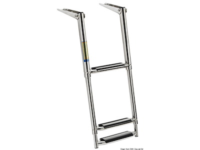 Scaletta telescopica per plancetta con gradini larghi