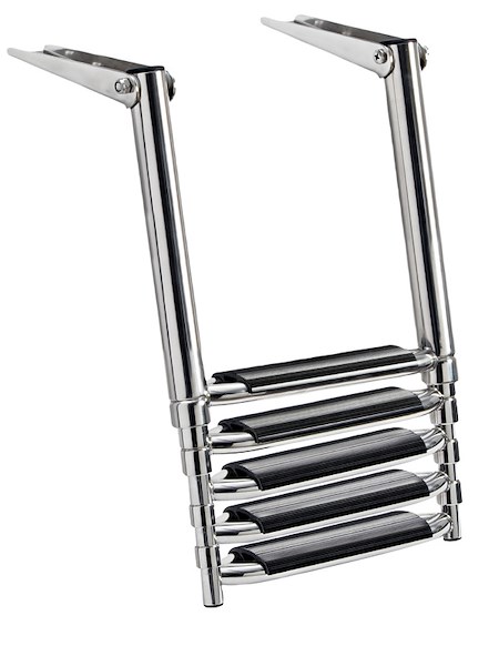 Scaletta telescopica per plancetta con gradini larghi