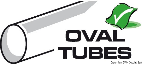 Scaletta telescopica per plancetta con tubi ovali e con gradino maggiorato