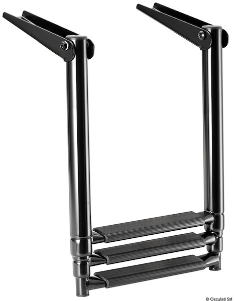 Scaletta telescopica per plancetta Total Black nera