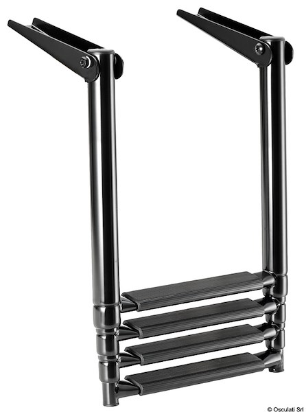 Scaletta telescopica per plancetta Total Black nera