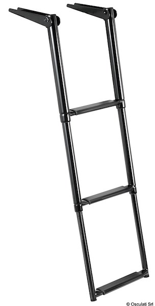Scaletta telescopica per plancetta Total Black nera