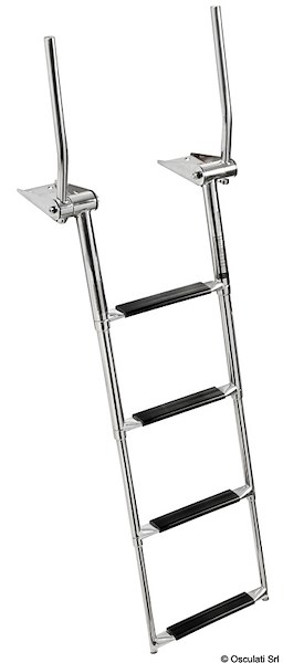 Scaletta telescopica 4 gradini con maniglie 