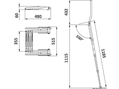 Scaletta telescopica 4 gradini con maniglie 