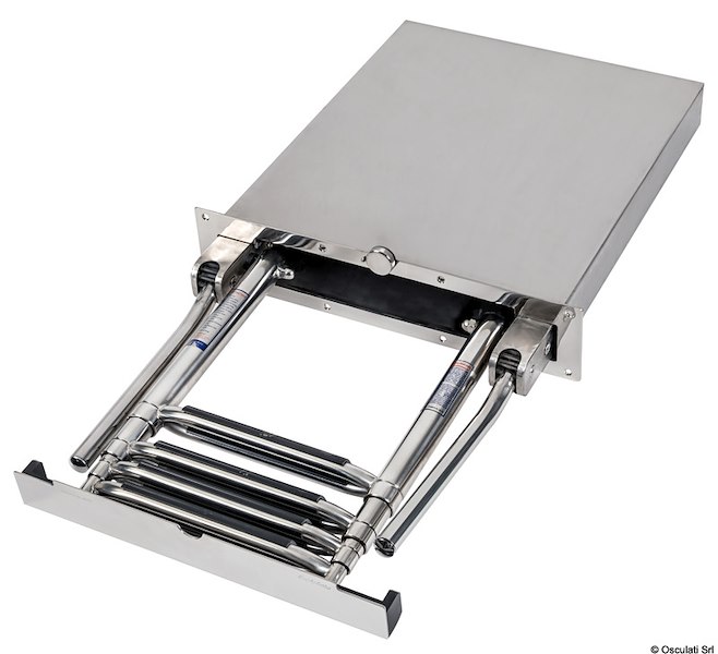 Scaletta a scomparsa per plancetta 4 gradini 