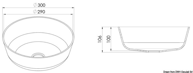 Lavelli da appoggio in Ocritech