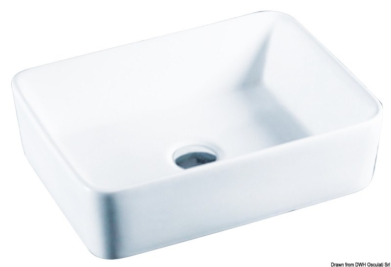 Lavello in ceramica bianca 400x300x130 mm  