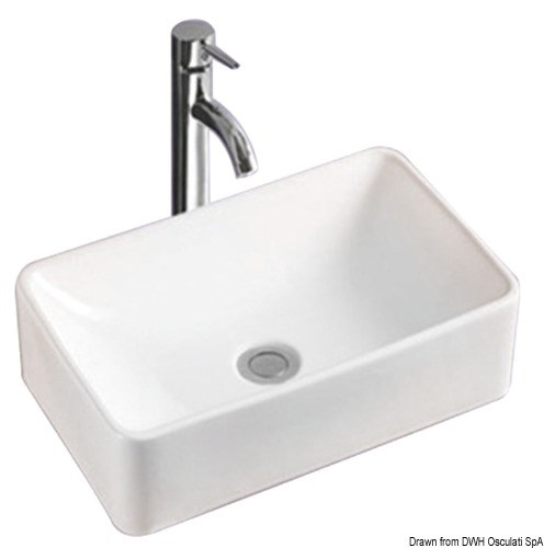 Lavello in ceramica bianca 400x300x130 mm  