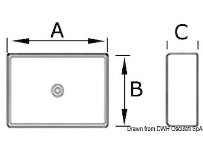 Lavello in ceramica bianca 400x300x130 mm  