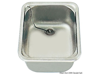 Lavello rettangolare 280 x 380 mm 