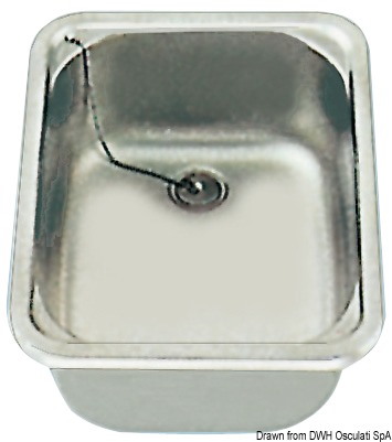 Lavello rettangolare 280 x 380 mm 