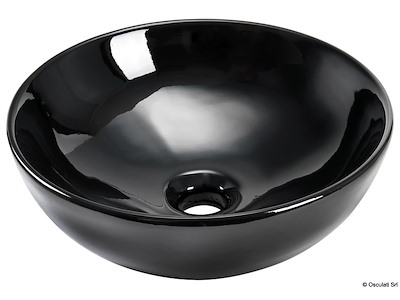 Lavello semisferico in ceramica per montaggio su piano