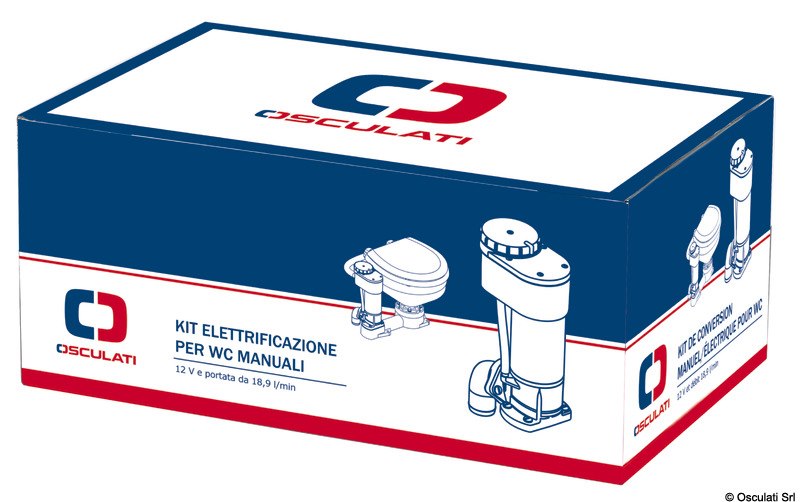 Kit elettrificazione 12V per WC manuale 