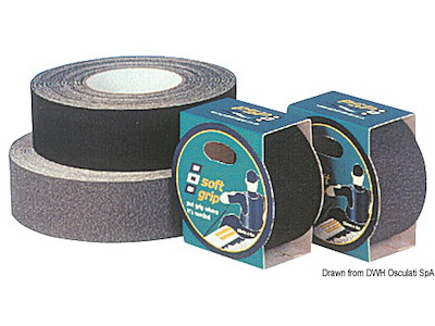 Nastro antisdrucciolo adesivo 50 mm grigio 