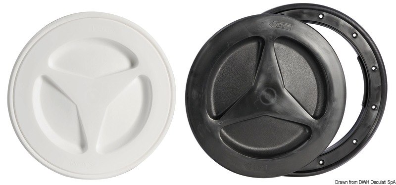 Tappo d’ispezione in polipropilene con chiusura a rotazione e con baionetta