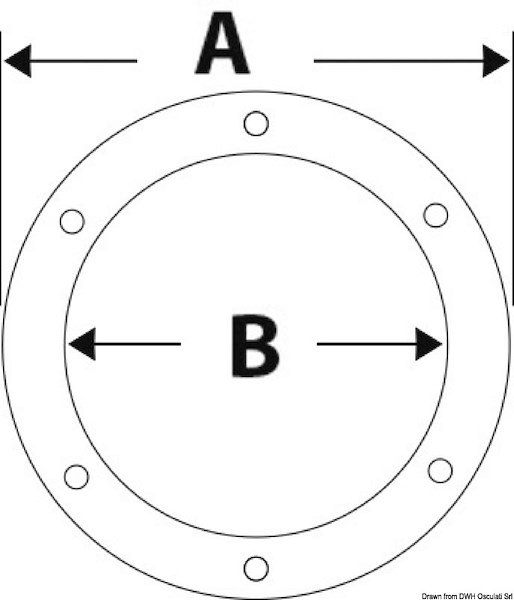 Tappo ispezione con presa per apertura facilitata