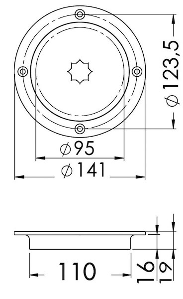 Botola di ispezione stagna con apertura rapida