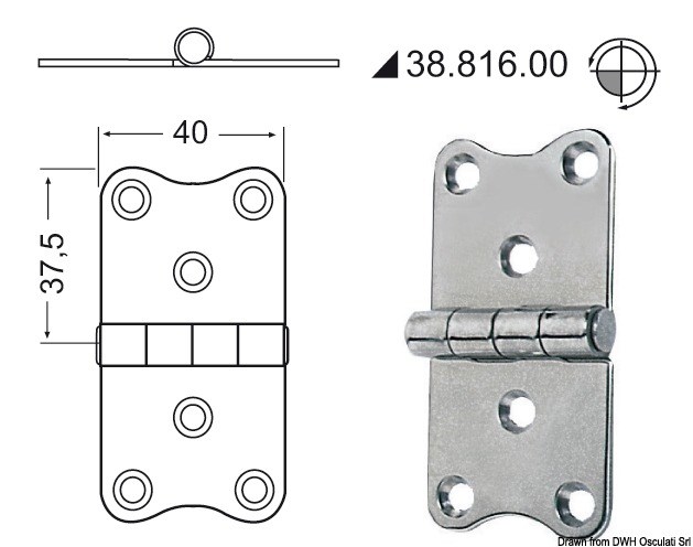 Cerniera inox 