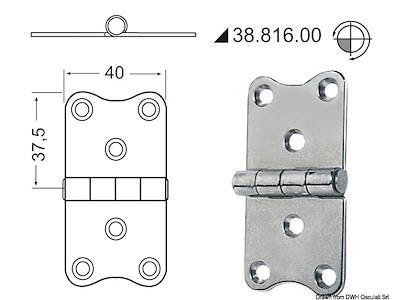 Cerniera inox 