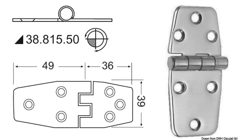 Cerniera inox 
