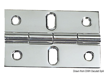 Cerniera in acciaio inox 80x50 mm 