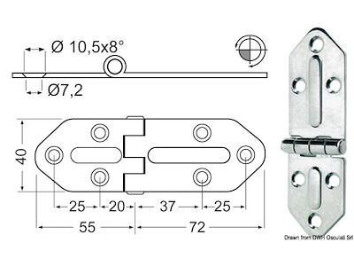Cerniera inox "Chromelux" 