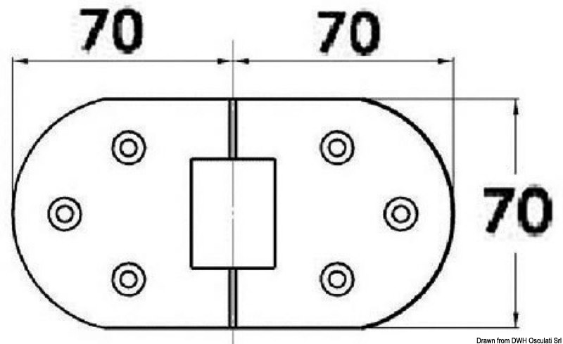 Cerniera di precisione microfuse, rotazione 180°