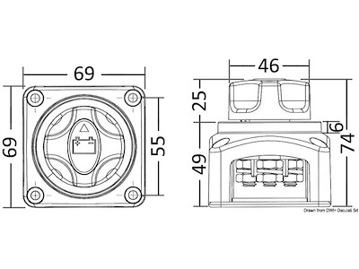Staccabatteria da appoggio con chiave estraibile 