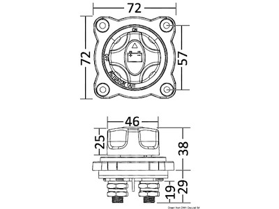 Staccabatteria da semi-incasso ON-OFF-OUT 