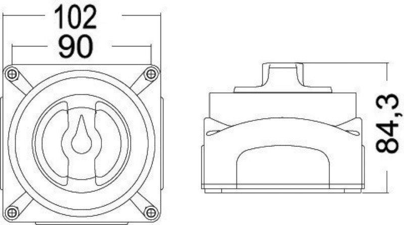Interruttore/deviatore per batterie Selecta New