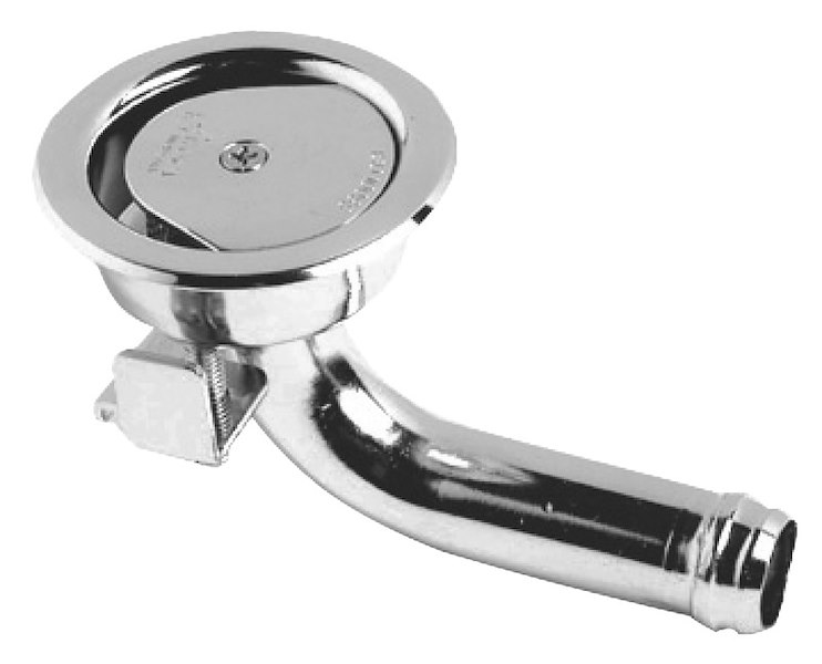 Sfiato carburante a 90° in acciaio inox a filo