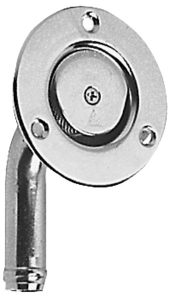 Sfiato carburante a 90° in acciaio inox a filo