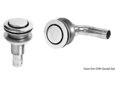 Sfiato carburante in acciaio inox AISI 316 fuso e lucidato a specchio