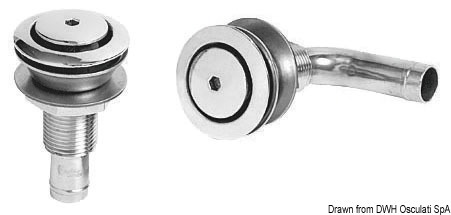 Sfiato carburante in acciaio inox AISI 316 fuso e lucidato a specchio