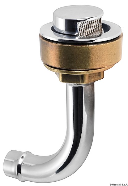 Sfiato carburante in ottone cromato a filo