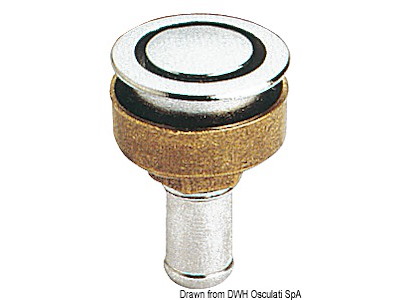 Sfiato carburante in ottone cromato a filo