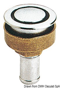 Sfiato carburante in ottone cromato a filo