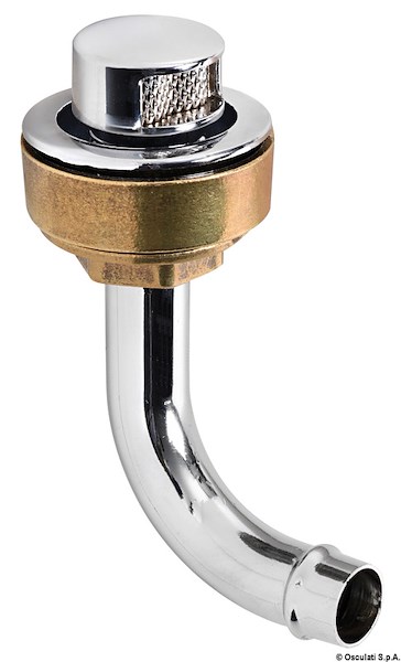 Sfiato carburante in ottone cromato a filo