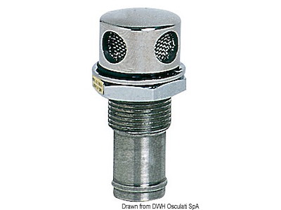 Sfiato carburante in acciaio inox lucidato a specchio