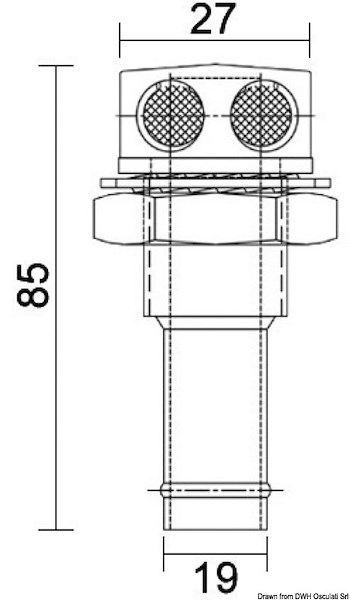 Sfiato carburante in acciaio inox lucidato a specchio