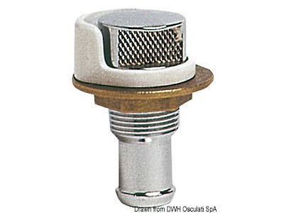 Sfiato carburante in ottone cromato