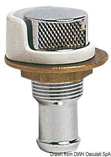 Sfiato carburante in ottone cromato
