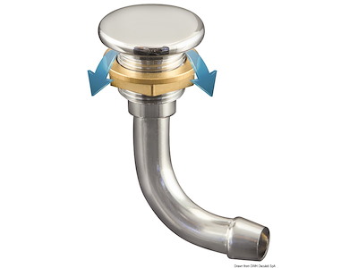 Sfiato carburante in ottone cromato Full Flush