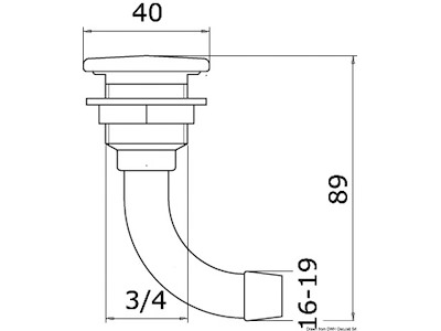 Sfiato carburante in ottone cromato Full Flush