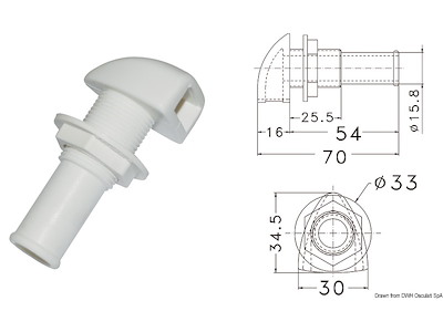 Sfiato in plastica Ø 16 mm 
