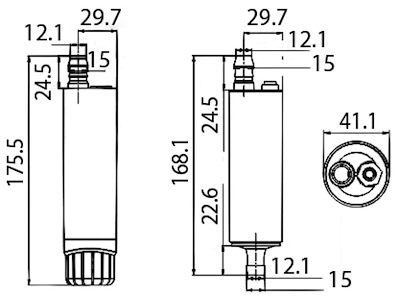 Pompa centrifuga ad immersione 12V - 18 l/min 