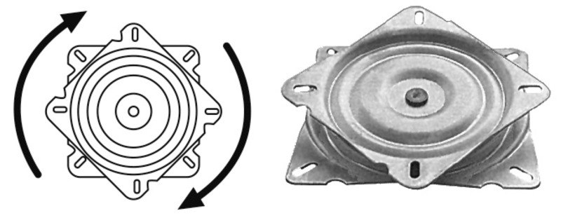 Base girevole frizionata per sedili