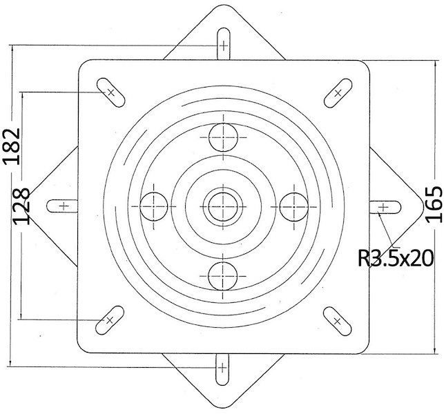 Base girevole frizionata per sedili