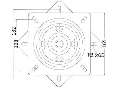 Base girevole frizionata per sedili