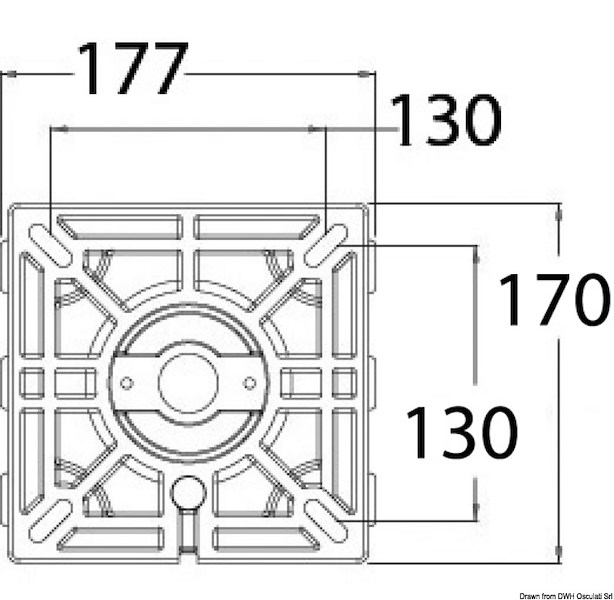 Supporto sedile Waverider con ammortizzatore, testa girevole e base ad incasso